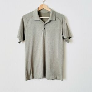 Lululemon MEDIUM Men Metal Vent Tech polo shirt in green